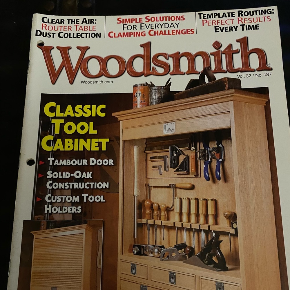 🎉5/$10🎉Woodsmith magazine vol32 no187 February March 2010 tambour tool cabinet